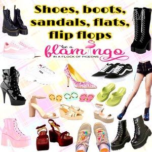 Shoes, boots, sandals, flip flops